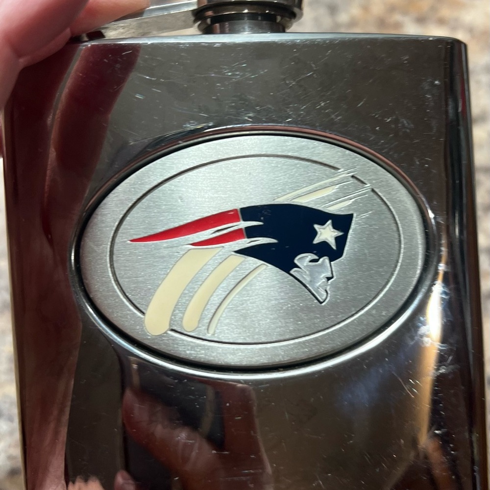 Patriots Logo Stainless Steel Flask